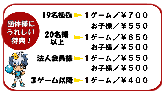 団体様予約特典